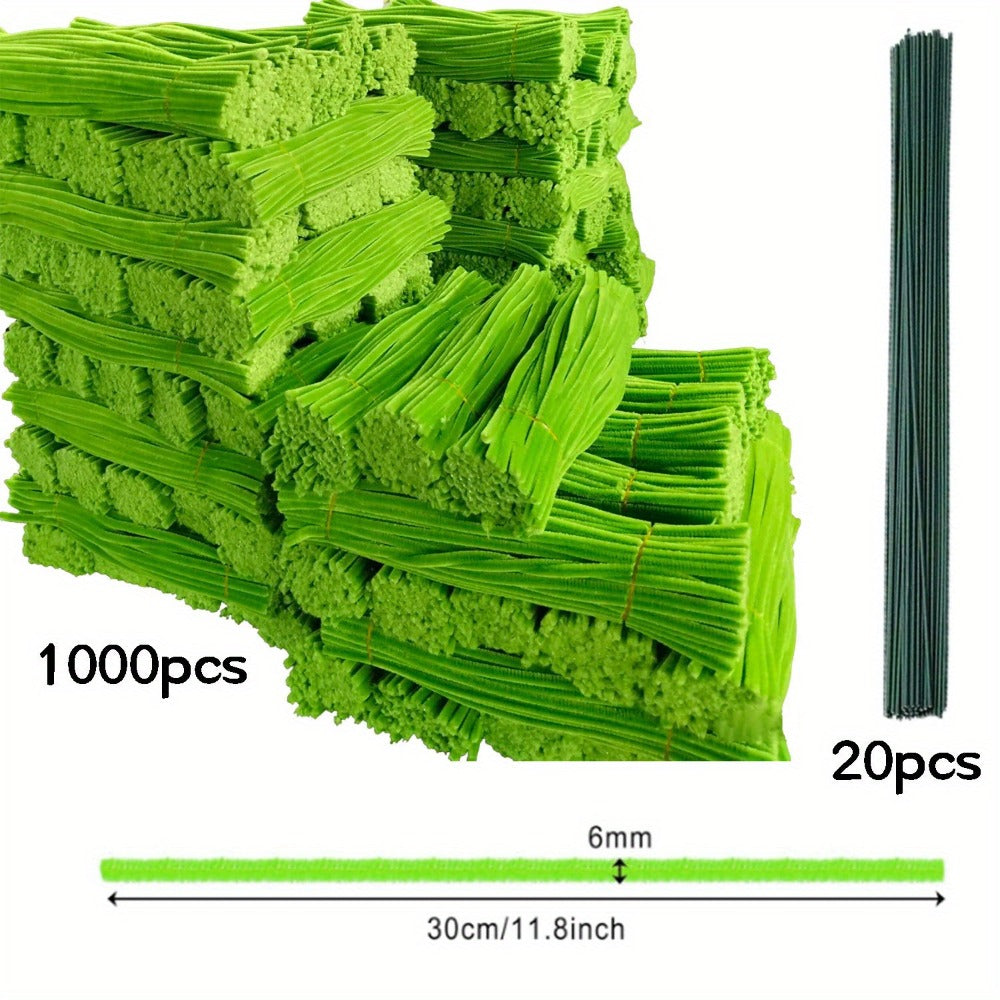 Pipe Cleaners 1020pcs Chenille Stems 20 Colors, Upgraded Thick Fuzzy Sticks with Patterned Rods for Kids Adults Teachers — im