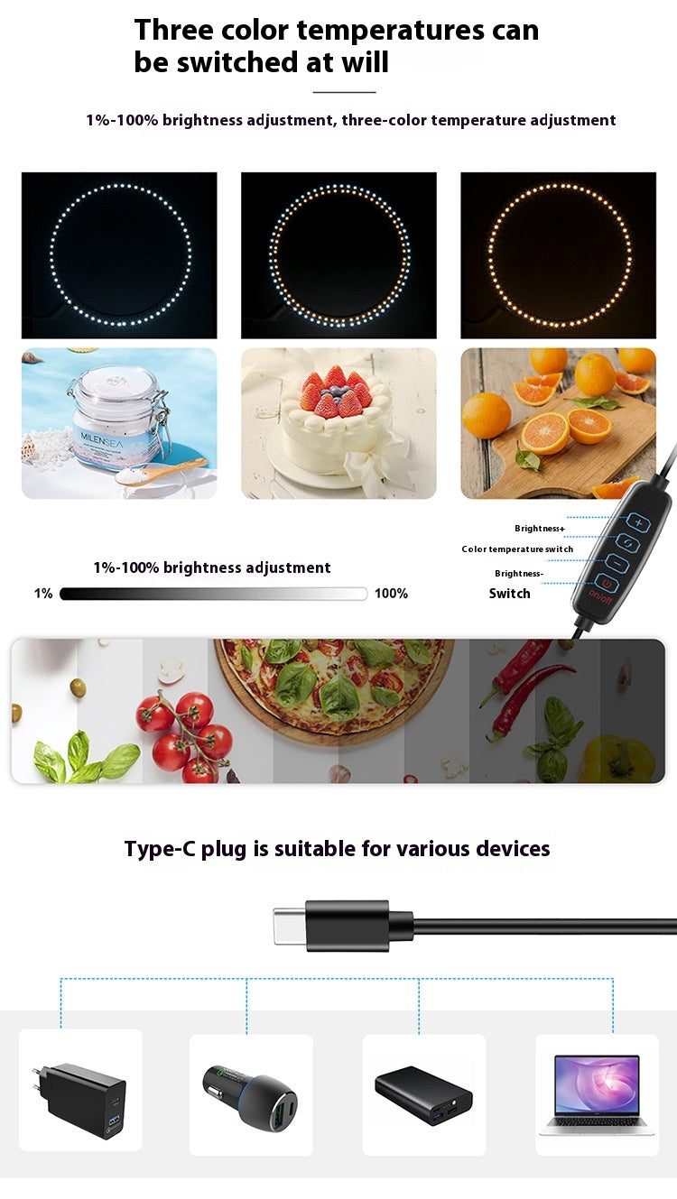 Portable Ring Light Simple Folding Studio