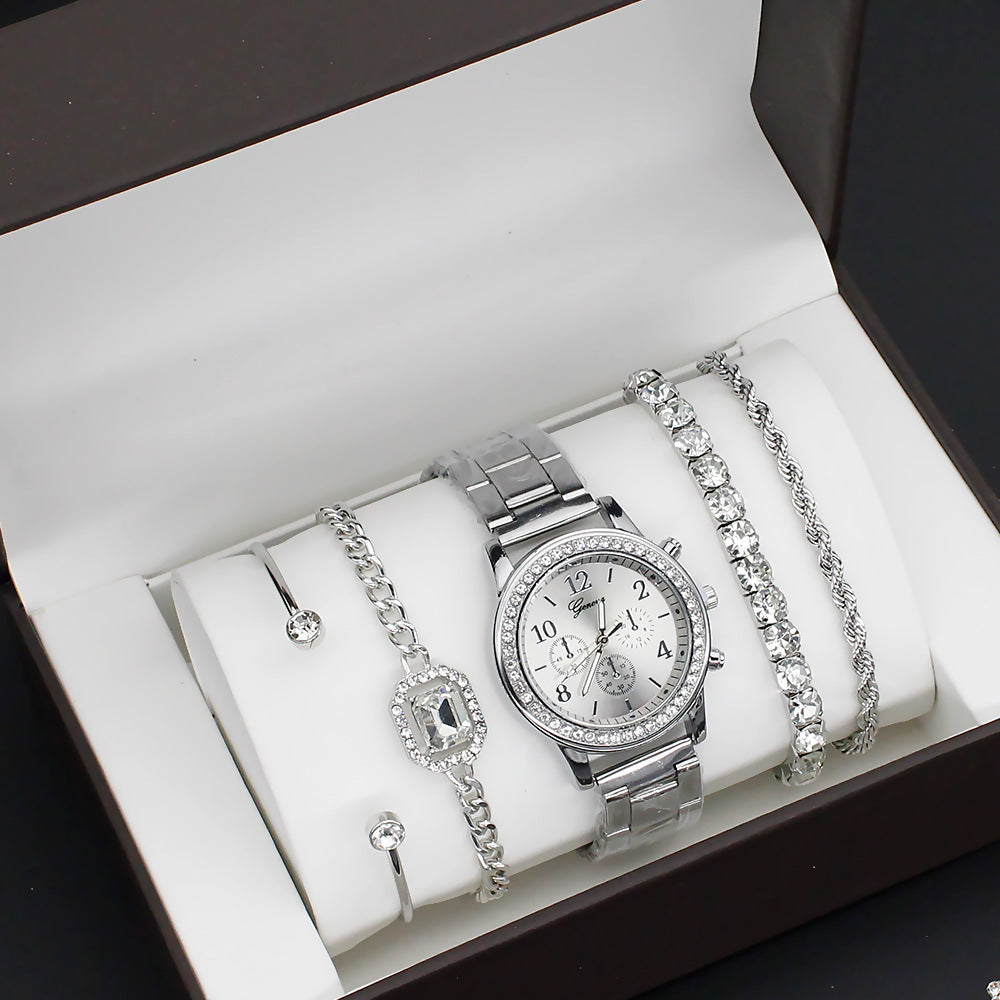 Women's  Set With Bracelet 4 Pieces FashionWatch Quartz
