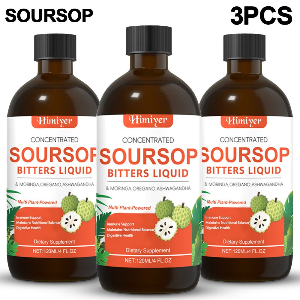 Soursop Bitters Liquid Herbal Supplement, Gut Health Support with Moringa, Oregano & Ashwagandha — image 4