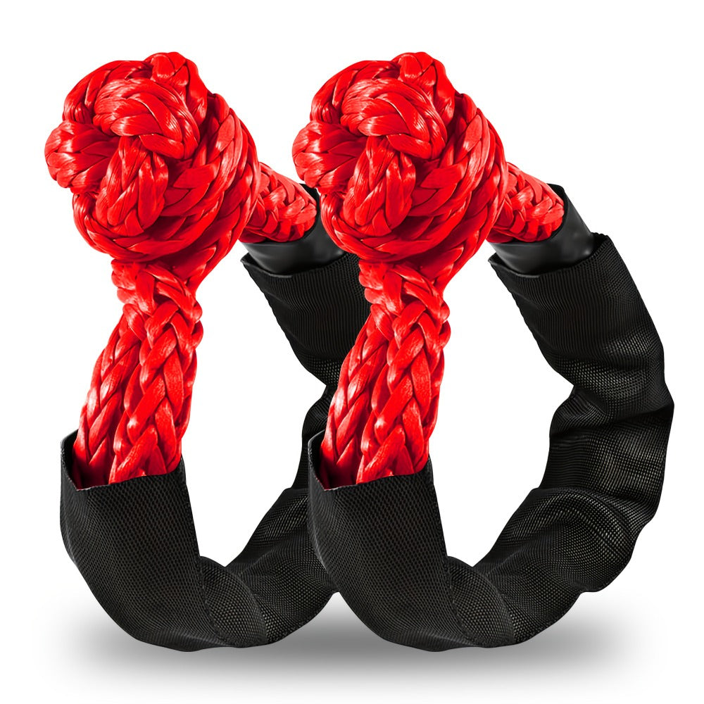 Soft Shackle 41, 000 lb Breaking Strength Synthetic UHMWPE Recovery Rope with Protective Sleeve – Heavy Duty Tow Shackle for 