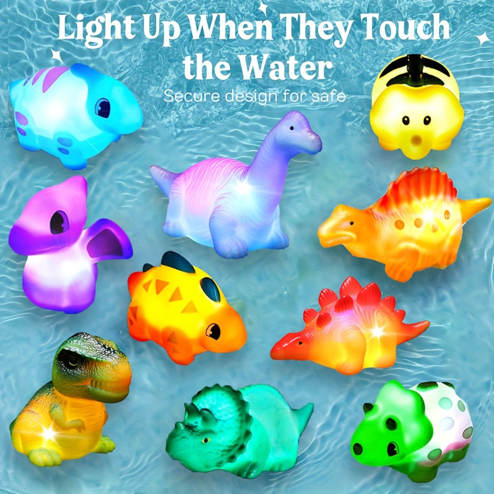 Water-Activated Light-Up Floating Bath Toy Sets in Animal, Marine and Colorful Assortments, 2 to 12 Pieces — image 1