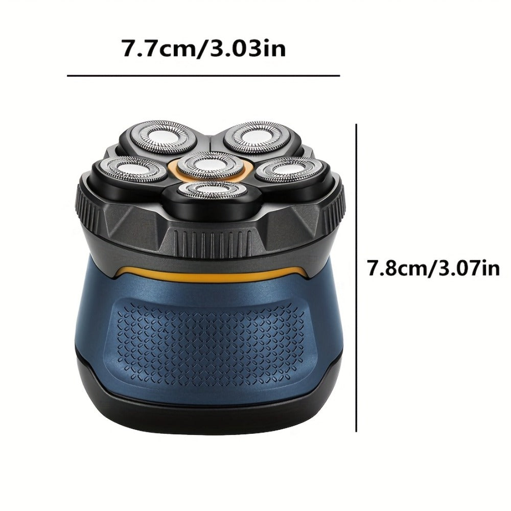 6D Floating Head Bald Head Shaver Self-Cut Electric Hair Clipper – 10W High Power 1400mAh USB-C Charging LED Display Two-Spee