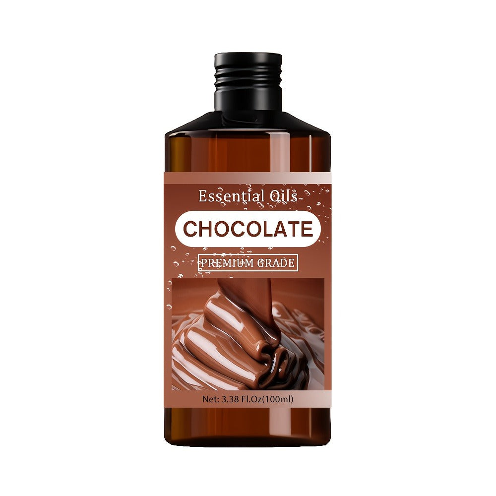 Chocolate-Scented Aromatic Oil in 100ml Amber Bottle with Brown Label and Single Size Option — image 3