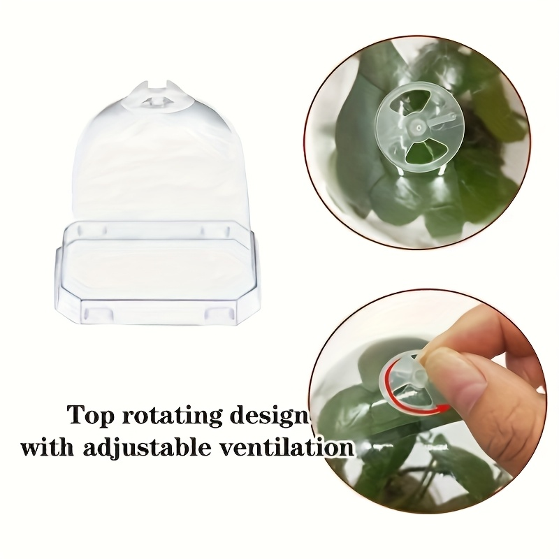 Clear Nursery Pots 3 Inch with Humidity Dome Lids 30pcs | Stackable Seed Starter Pots | Built-In Labels | Succulents Seedling