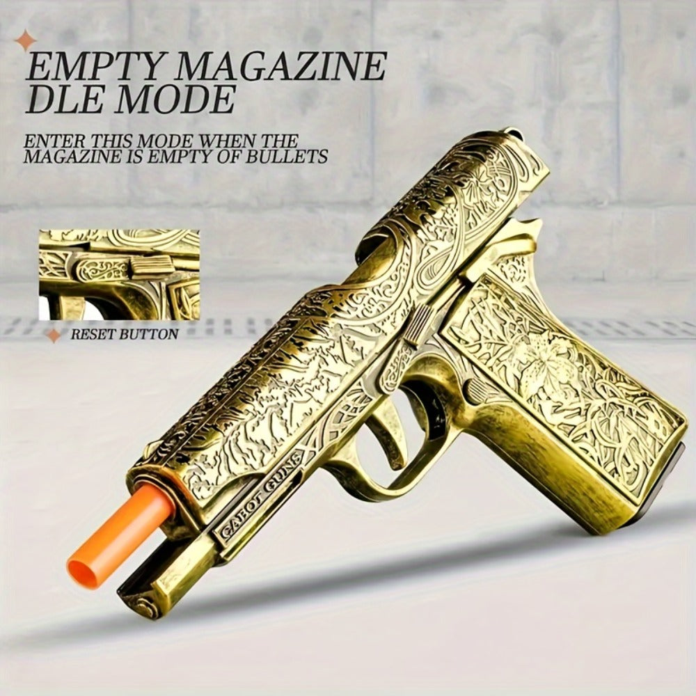 Bullet Toy Gun Pistol with 120 Bullets 12 Shells & 2 Magazines, Hollow Hanging Foam Blaster for Kids Boys Girls Ages 6+ — ima