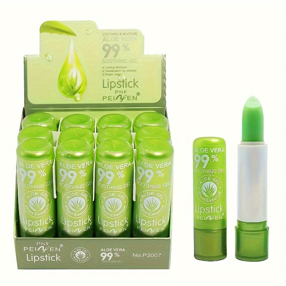 pH Color Changing Lipstick Aloe Squalane, Magic Green to Pink Formula, Glossy Lip Color, Personalized Shade Reactive Tint — i