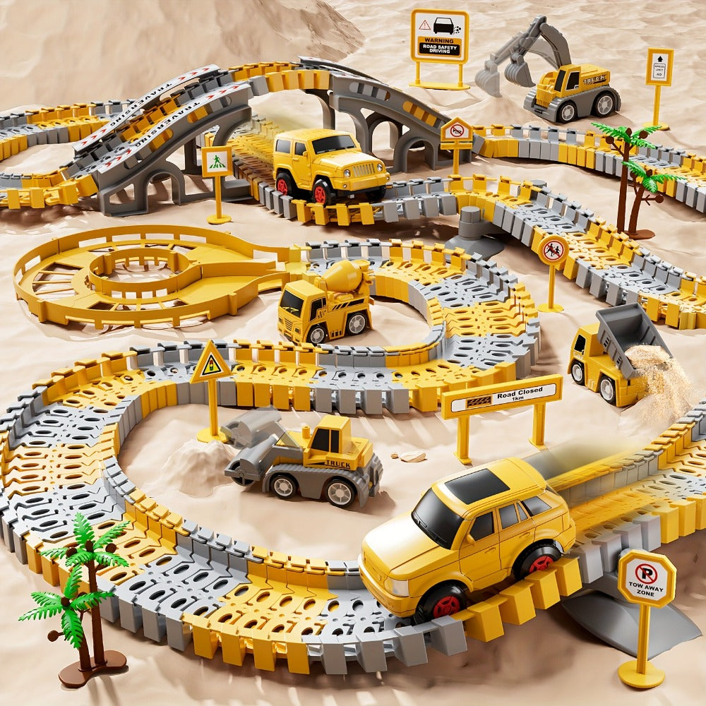 236-Piece STEM Race Track Car Toy Set for Kids Ages 3+, Track Splicing & Racing, Engineering Construction Style — image 2