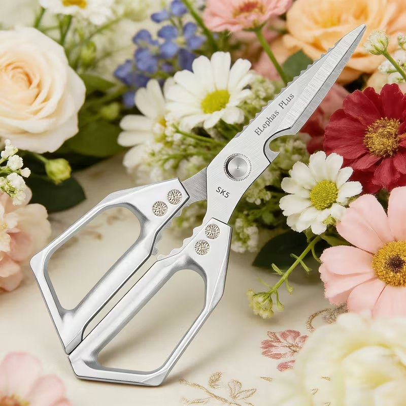 Floral and Light Plant-Trimming Scissors, 10.58 Inches with Open-Loop Metal Handles in One- or Two-Piece Options — image 1