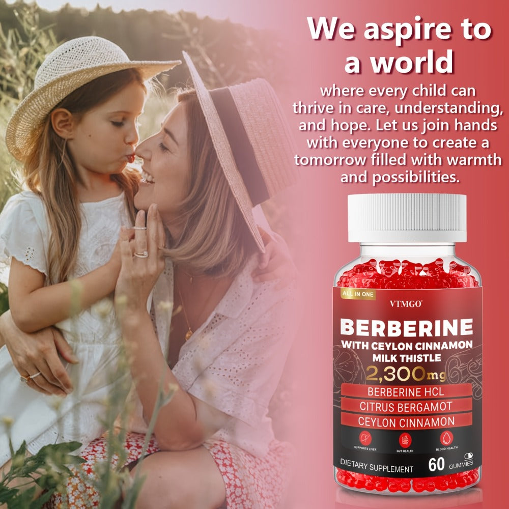 Berberine HCL Gummies 2300mg 60ct with Ceylon Cinnamon, Milk Thistle & Turmeric for Blood Sugar Balance — image 11