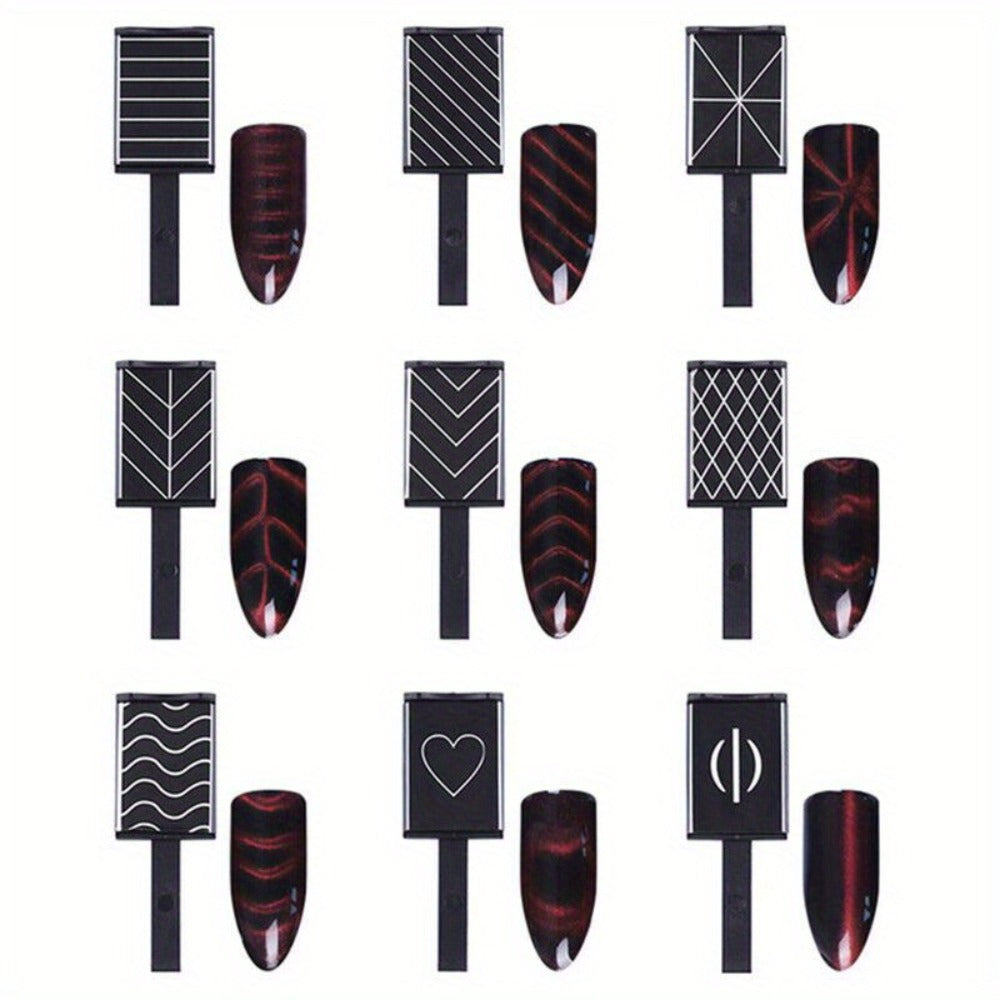 Cat Eye Gel Polish Kit 14Pcs Magnetic UV Nail Polish Set with Magnet Pen, 3D Shimmer Cat Eye Nail Art — image 10