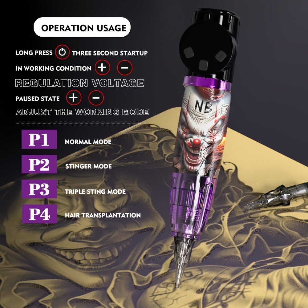 LCD Display Tattoo Machine Kit Complete Set INKSOUL Rotary Tattoo Gun with Voltage for Temporary Body Art, Festivals and Cost