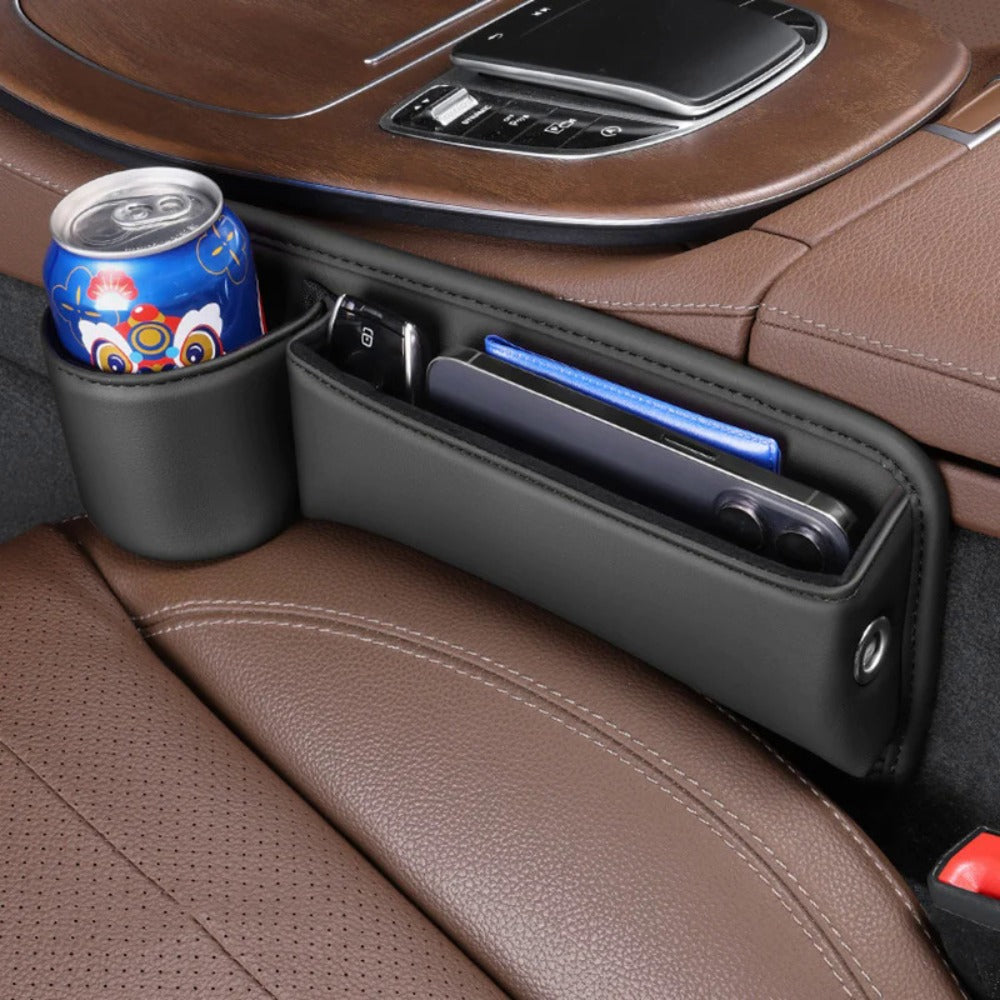 Seat-Gap Car Organizer with Cup Recess and Phone Storage in Four Color Pairs or Left-Side Black Pack — image 10