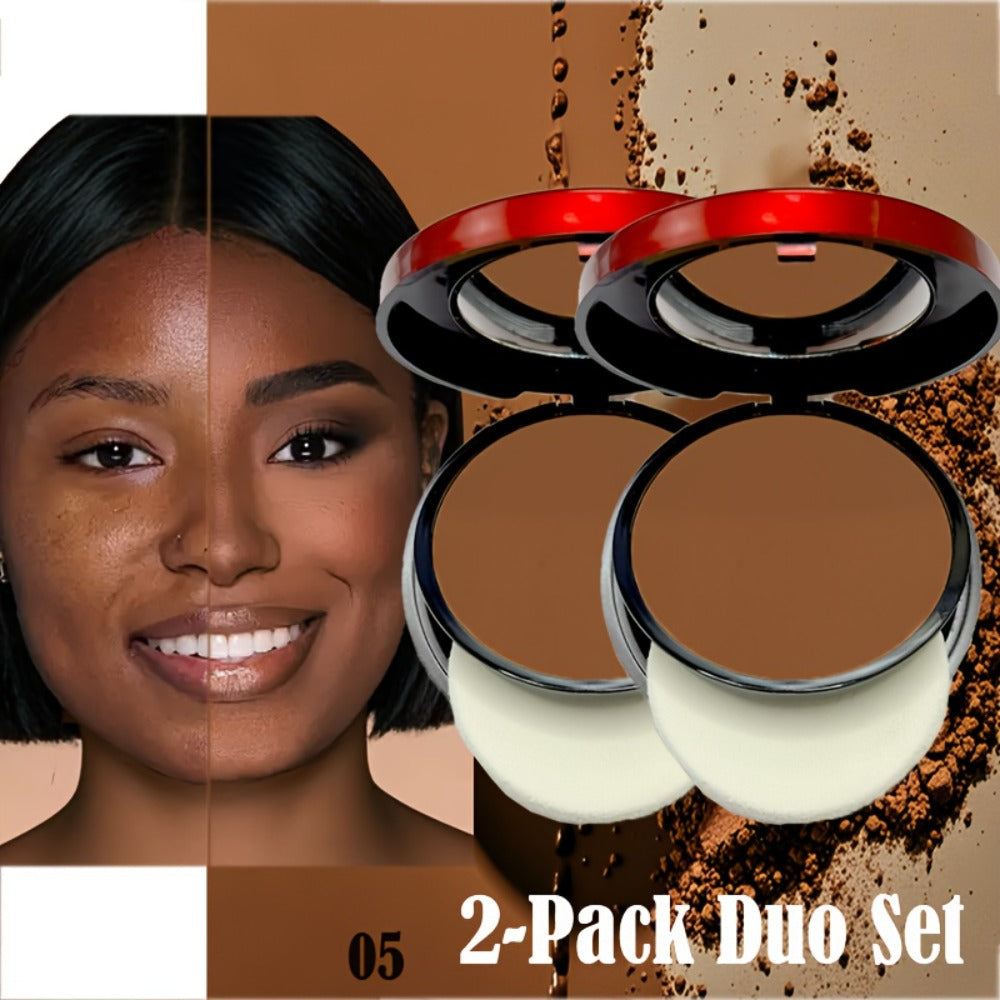 Pressed Powder Foundation Contour Matte Ful1l Coverage Oil Control Waterproof, 6 Shades Light to Dark — image 9