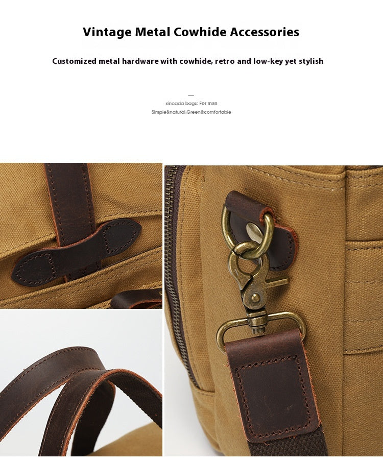 Portable Briefcase Men's One-shoulder Crossbody Outdoor Travel