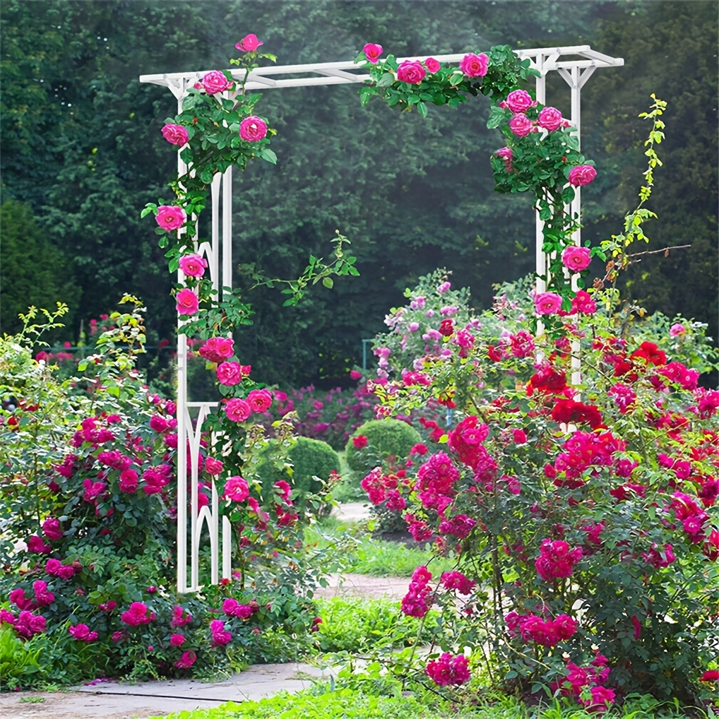 Wedding Arch Metal Garden Arbor Pergola Rose Trellis Backdrop Stand — image 9