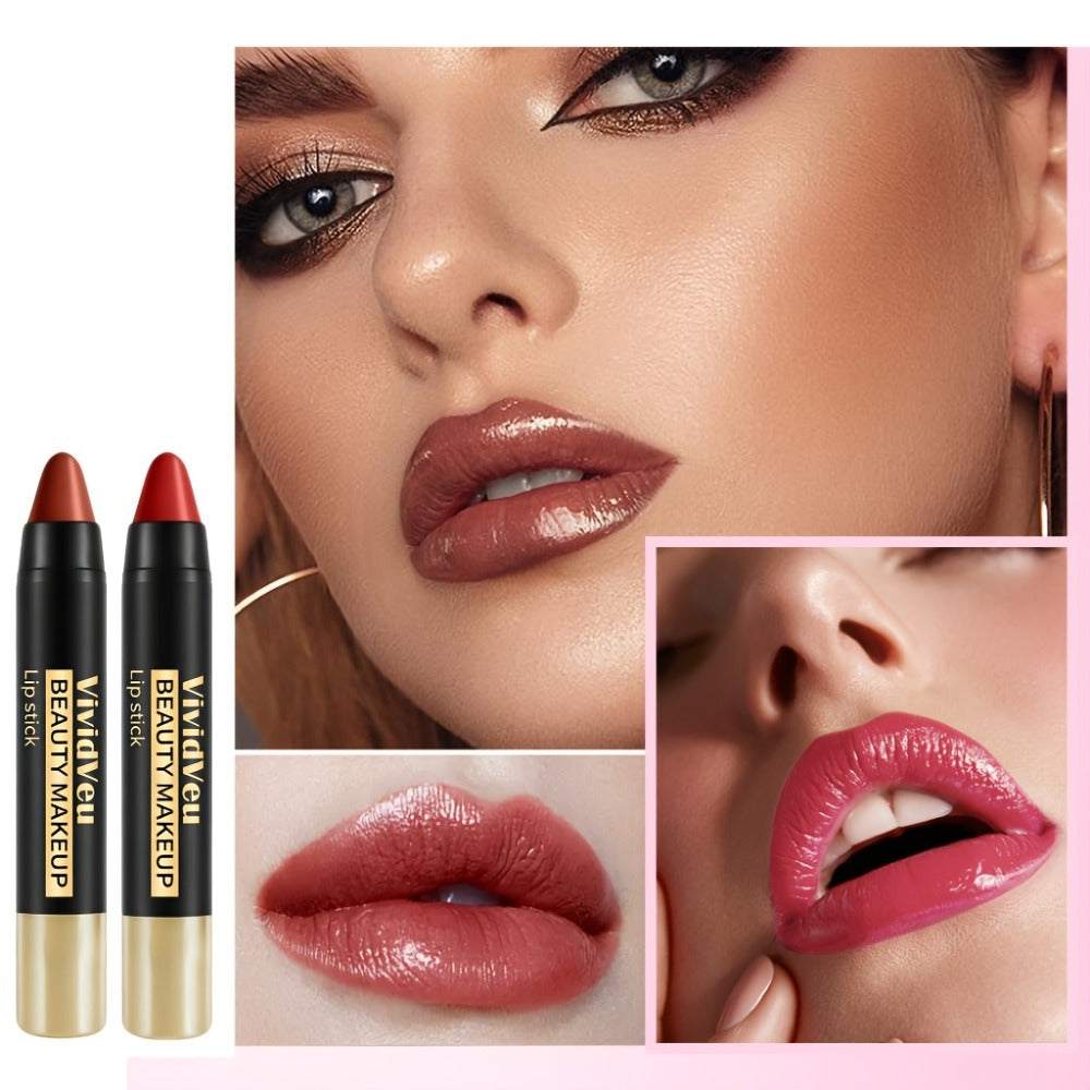 Six-Piece Lipstick Pen Set with Black-and-Gold Cases, Six Pictured Shades and 10.8 cm Stick Length — image 2