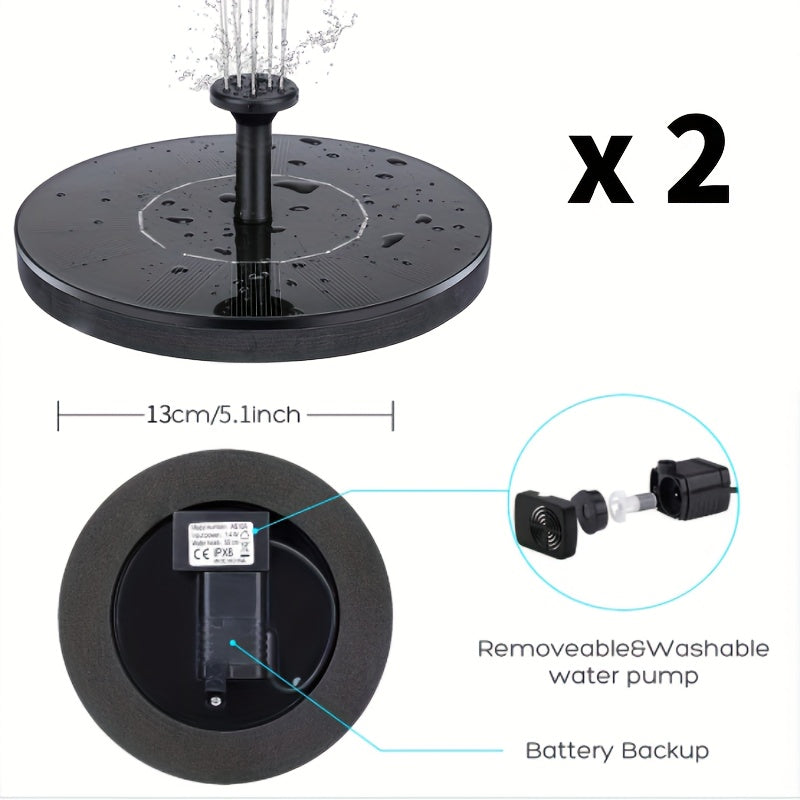 Solar Fountain Pump for Garden, Patio and Yard Use, with the Listed Configuration, for Everyday Use and Organized Storage — i
