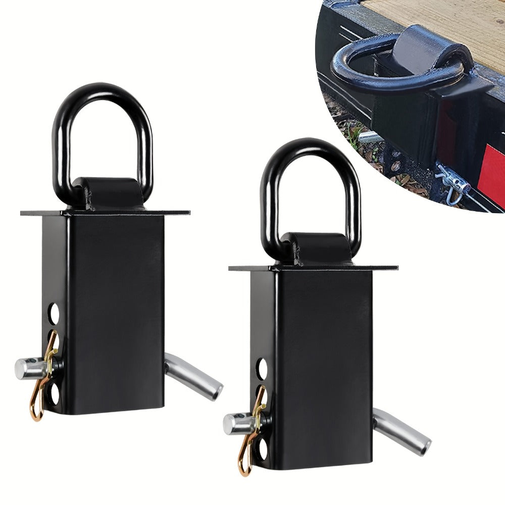 Stake Pocket D-Ring Tie Down 12, 000 lbs Breaking Load Heavy Duty Flatbed Truck Trailer Cargo Anchor – Adjustable 2"x4" Unive
