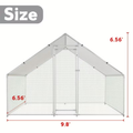 Walk-In Metal Poultry Enclosure in Six Size Options with Mesh Walls, Door and Partial Roof Cover — image 3