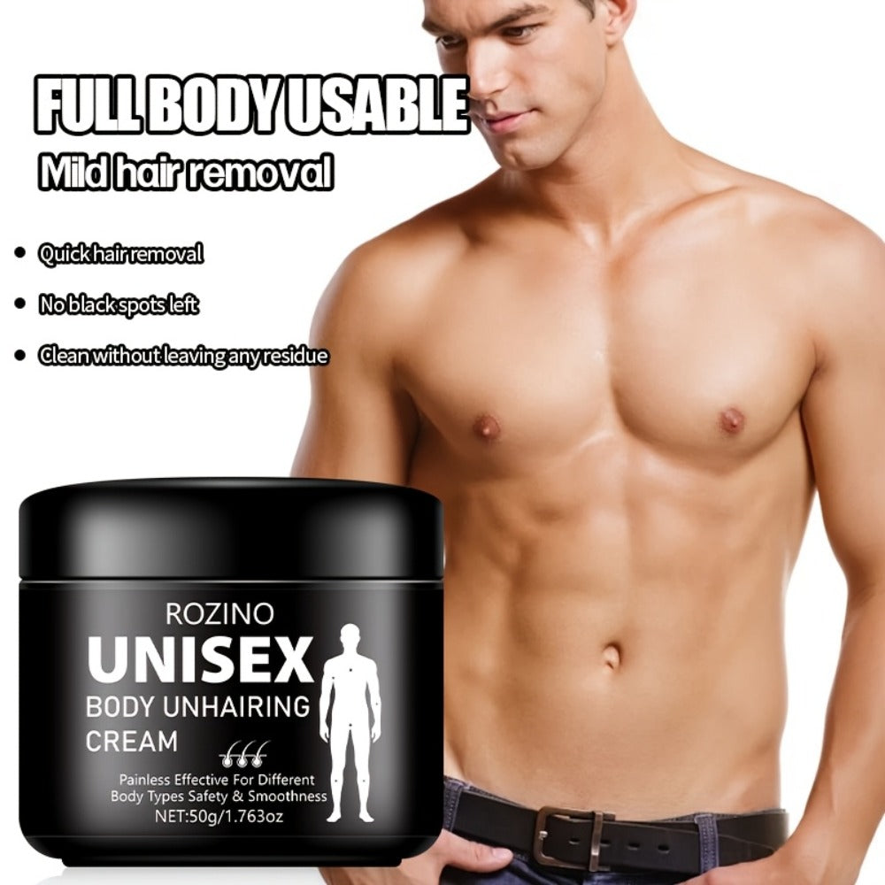 Hair Removal Cream ROZINO 50g Black Jar with Single or Two-Pack Options for External Body Grooming — image 7