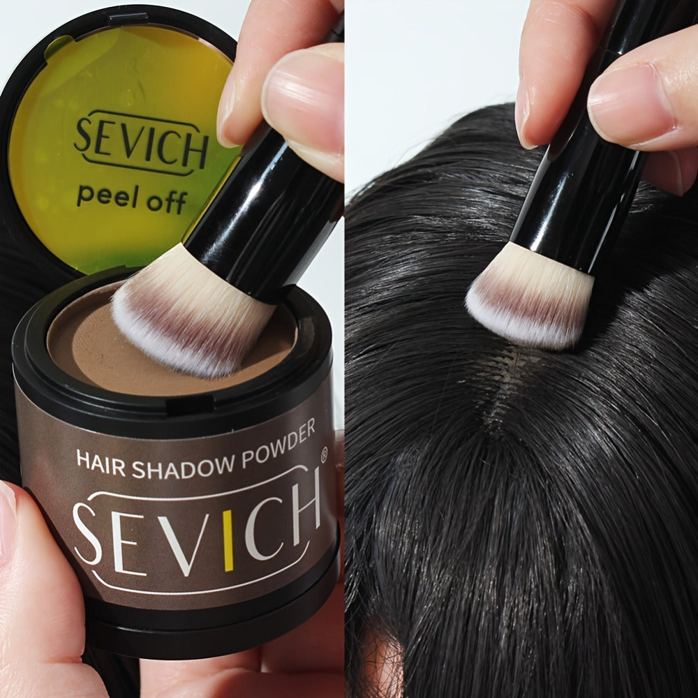 Hair Root & Hairline Concealer Powder Kit with Brush, Instant Coverage for Thinning Hair, Receding Hairline & Bald Spots — im