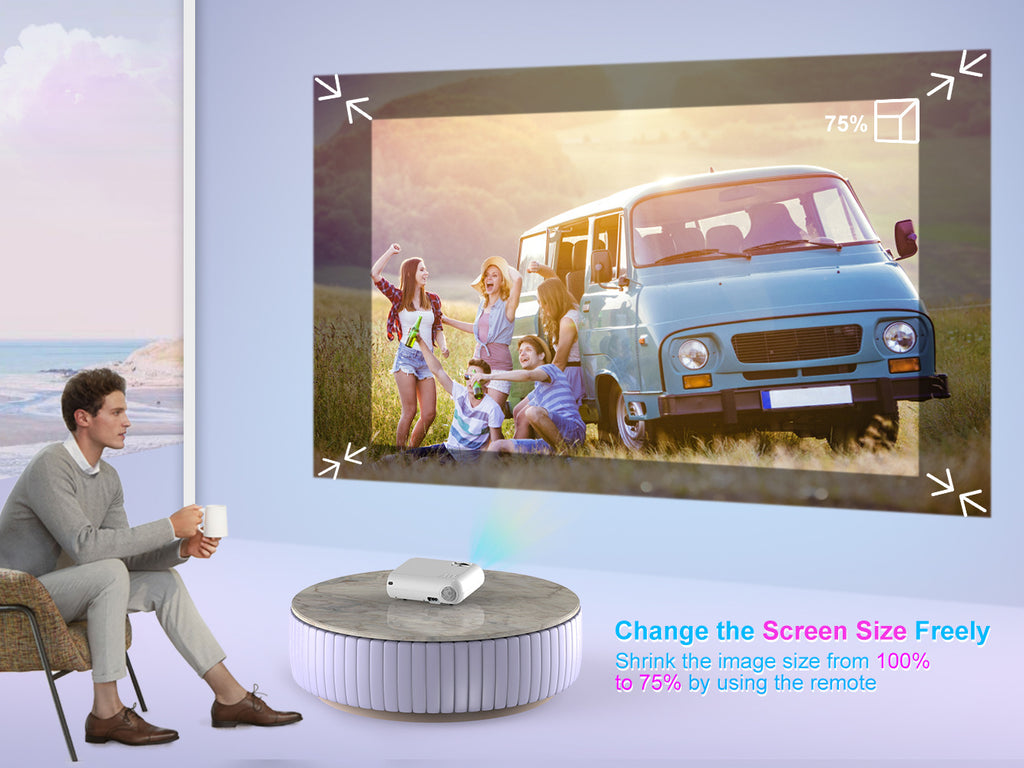 720p Portable Smart Projector P62 Supports Home Office HD Projector