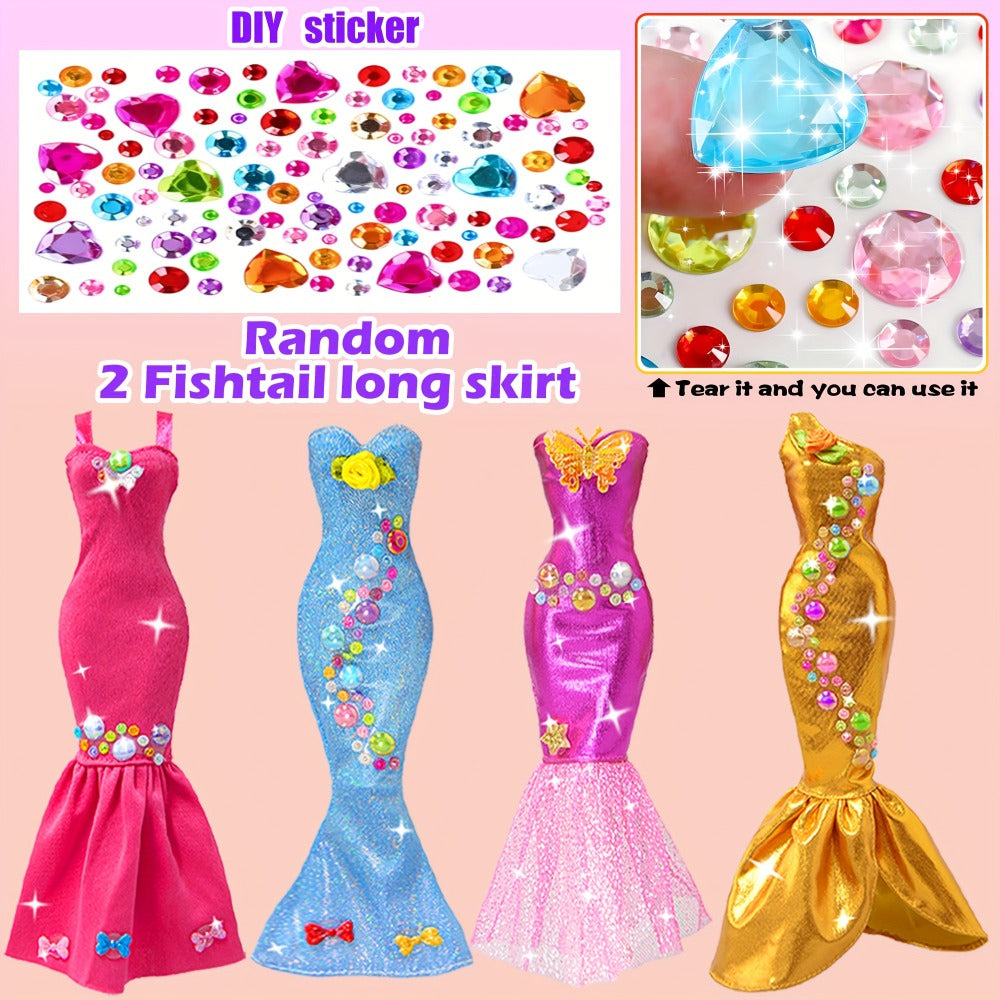 139-Piece Rose Doll Wardrobe and Accessory Case for 11.5-Inch Dolls with Dresses, Shoes and Stickers — image 8