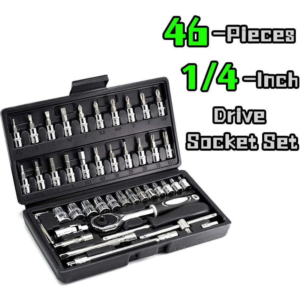 Professional Automotive Tool Set 55 / 63 / 96-Piece – Ratchet Socket Wrench Kit for Car & Bicycle Maintenance | High-End Mech