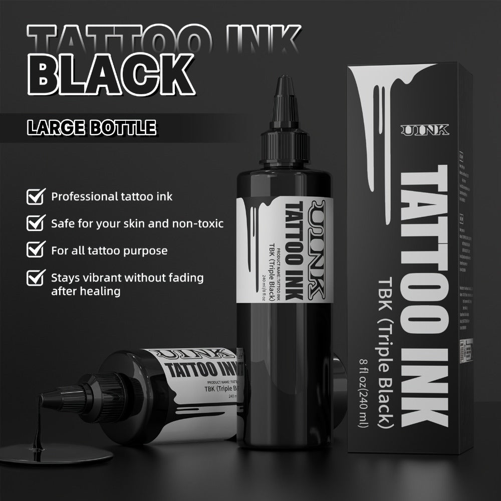 Tattoo Ink UINK 8.12oz 240ml Black, White or White Plus Triple Black Bottle Options with Item-Specific Color, Capacity and Bo