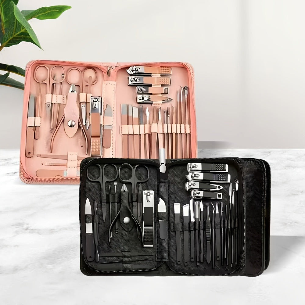 Manicure Set 9 18 30 60pcs Professional Nail Clipper Pedicure Kit Portable Travel Grooming Tools – Cuticle Trimmer Nail File 