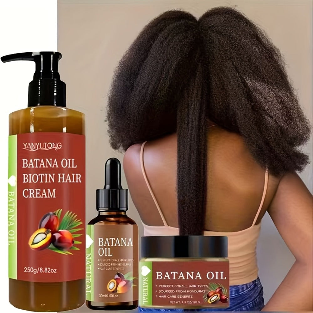 Batana Oil Set 3-Piece from Honduras - Dr. Sebi Cold Pressed Unrefined Batana Oil with Hair Mask & Essence — image 6