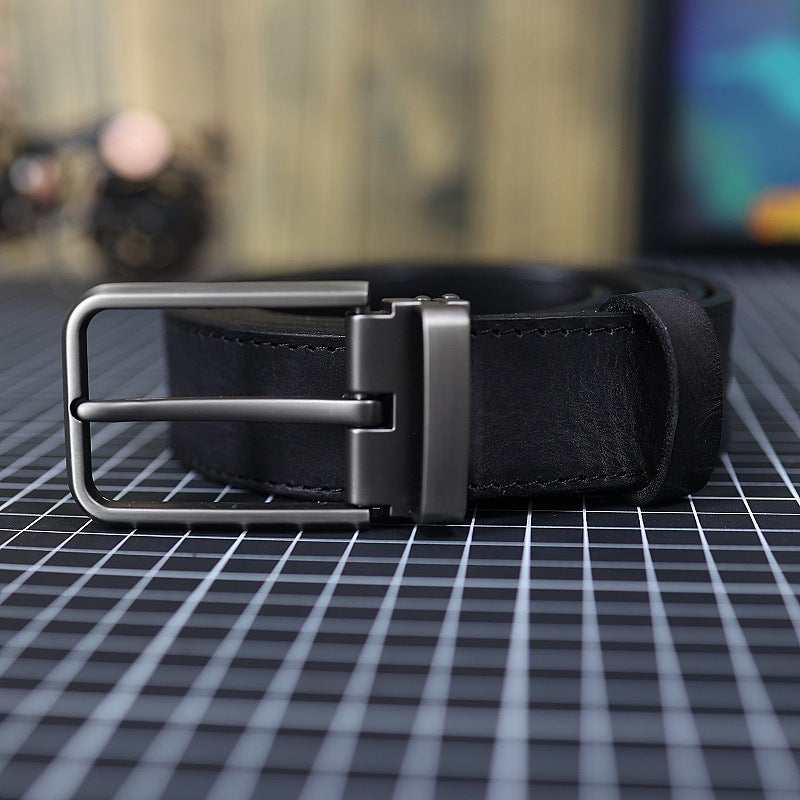 Men's Vintage Genuine Leather Belt With Pin Buckle
