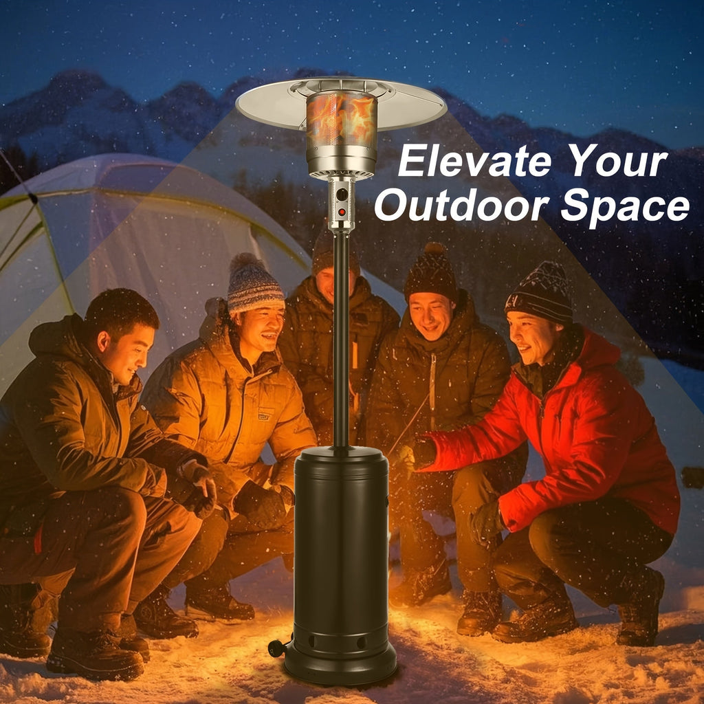 Patio Heater, Propane Outdoor Standing Stainless Steel Garden Party for Garden, Patio and Yard Use — image 10