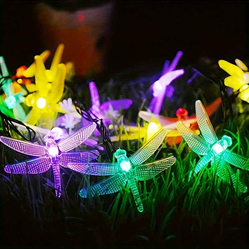 Solar Dragonfly String Lights Outdoor 30 LED 8 Modes, for Garden, Pathway and Patio Lighting — image 5