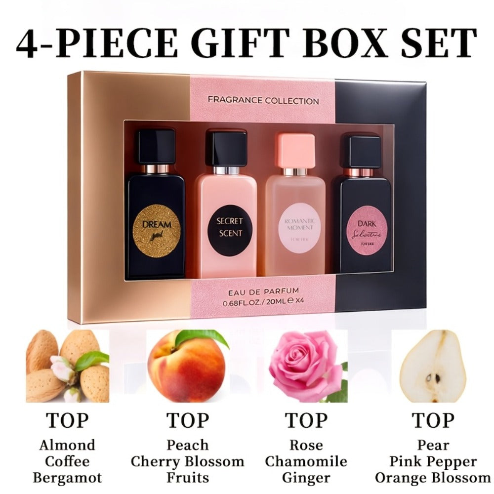 Perfume Gift Set Aroma Allure Four 20ml Eau de Parfum Sprays in Black Rose Windowed Box for Women — image 2