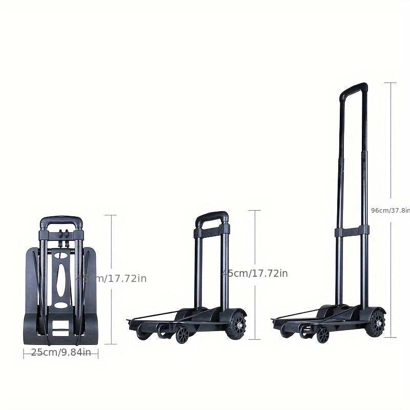 Compact Folding Aluminum Hand Truck with Telescoping Handle and Two- or Four-Wheel Configuration Options — image 4