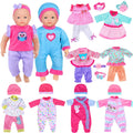 10-Set Baby Doll Clothes for 10 12 14 Inch Dolls, Variety Fashion Outfits Set, Safe Fabric, Easy On Off — image 9