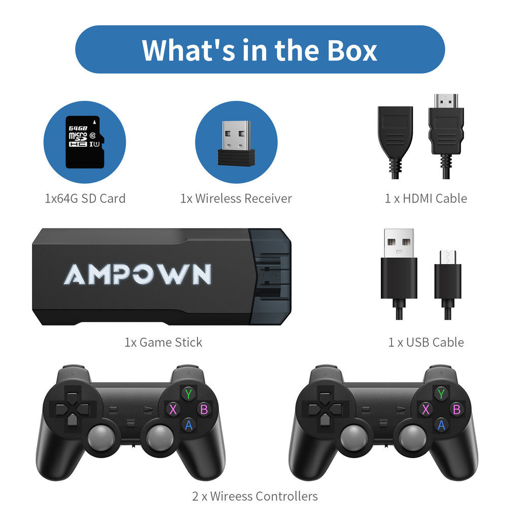 HD Home TV Game Console 4K Wireless Open Source