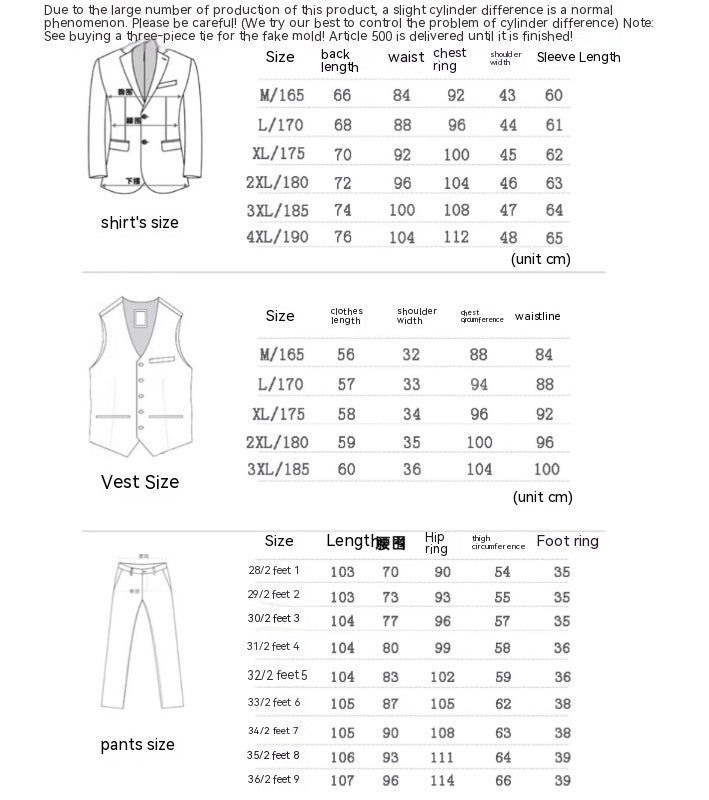 Men 3 Pieces Suit Set Men Wedding Suits Groom Tuxedos