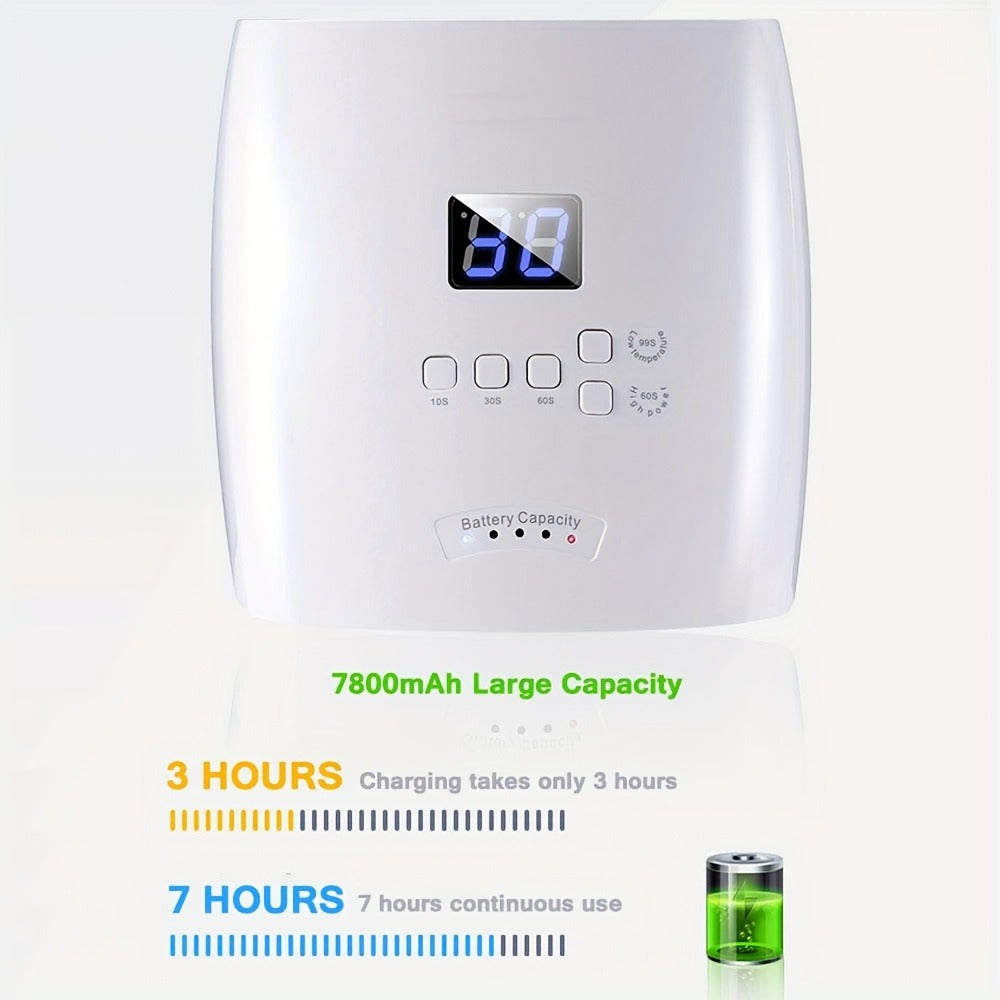 Rechargeable UV LED Nail Lamp with 33 Light Beads, Four-Button Display and Three Style Options — image 6