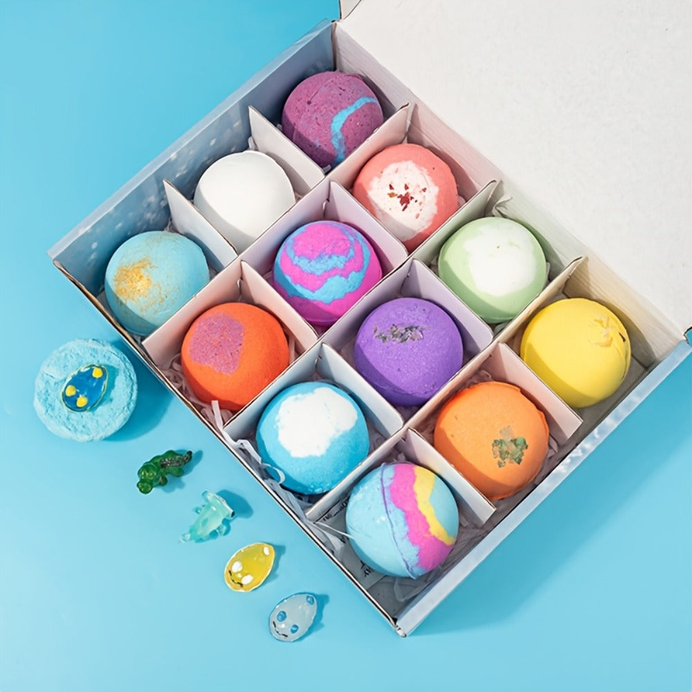Bath Bombs with Surprise Inside Ocean Bath Ball Set, Rich Foam Lavender Essential Oil Fizzy Bath Bombs Gift — image 10