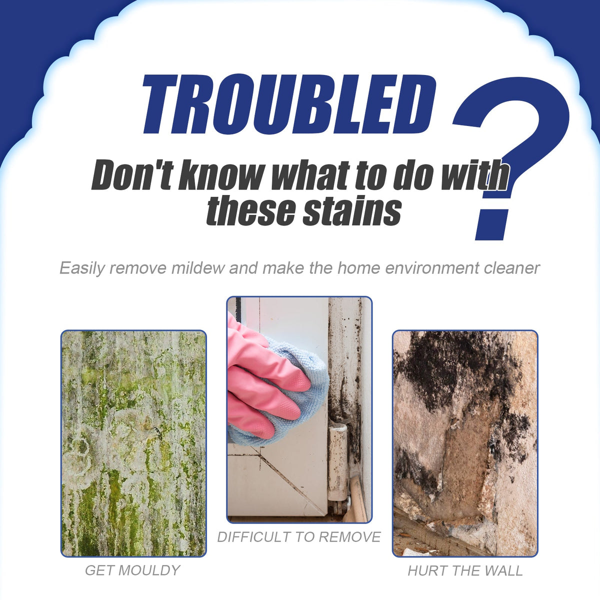 Mildew Remover, Wall Toilet Wash Basin Mildew Removal Spray