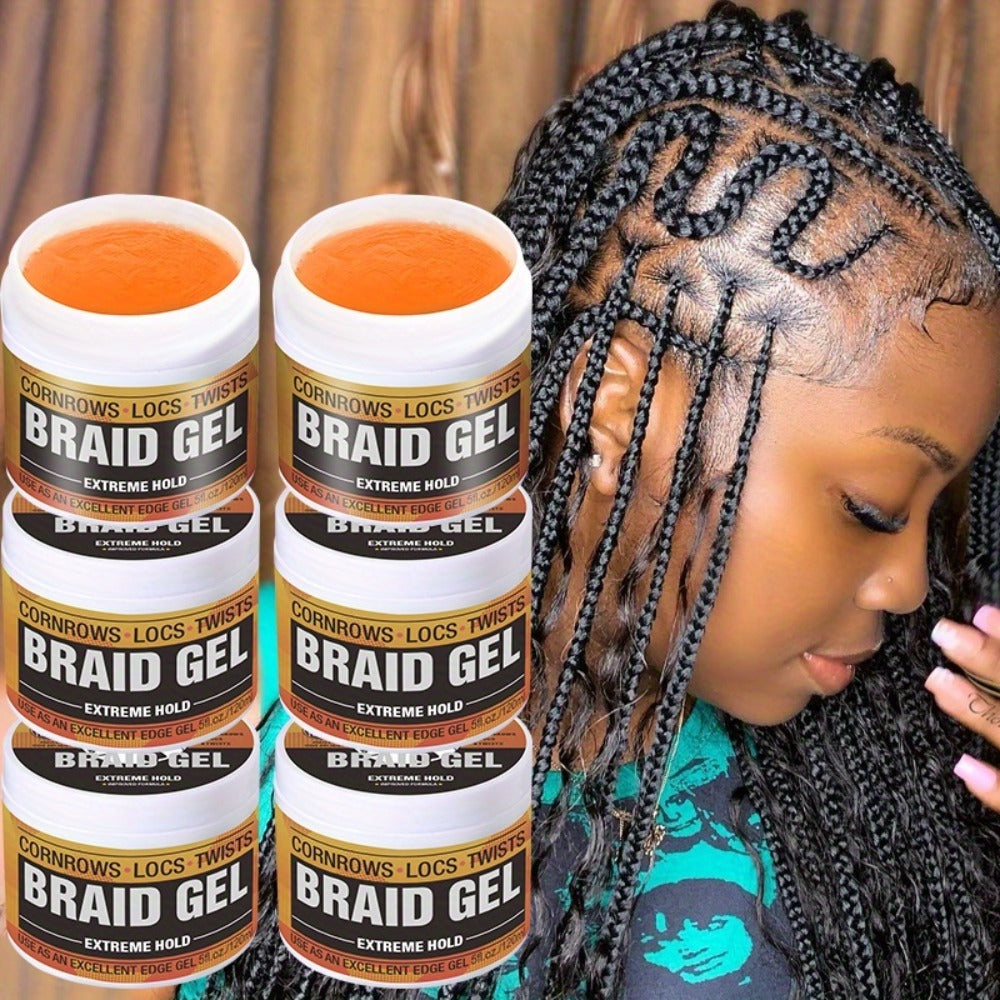 Extreme Hold Braid Gel & Edge Control Hair Wax Pomade – Anti-Frizz, Moisturizing, Long-Lasting for Braids, Locs, Twists & Sle