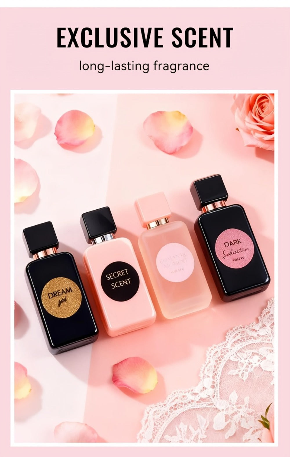 Perfume Gift Set Aroma Allure Four 20ml Eau de Parfum Sprays in Black Rose Windowed Box for Women — image 10