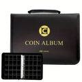 Coin Collection Book with Zipper & Handle 200/320 Pockets – 10/20 Page Coin Storage Album for Currency & Commemorative Coins 