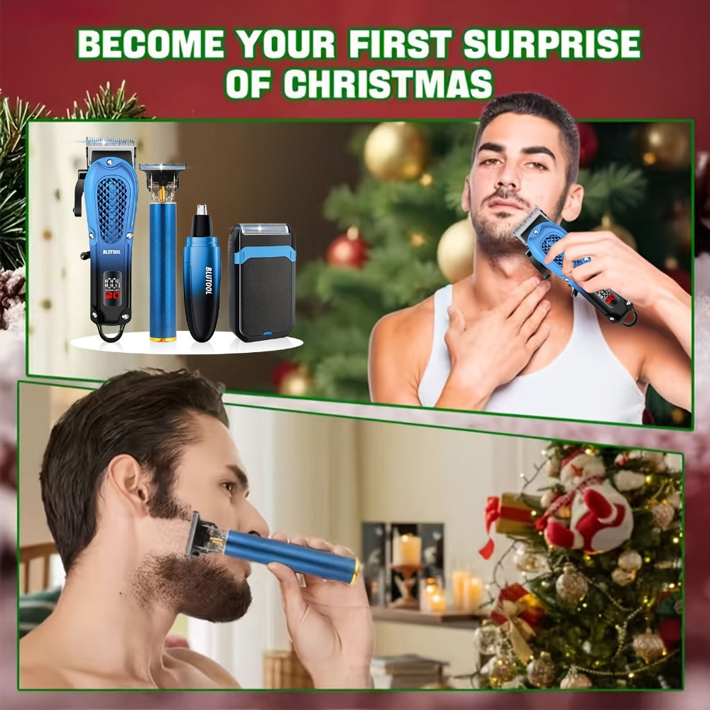 Multi-Piece Hair Clipper Kit for Men – USB Rechargeable Cordless Electric Trimmer Set, 2-Piece & 4-Piece Home Travel Barber T