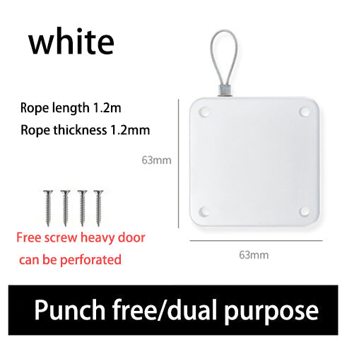 Punch Free Door Closer Household Simple Buffered Door Closer Pull Rope Closed Sliding Door Mute Automatic Door Closer - V.I.P Digital Presence