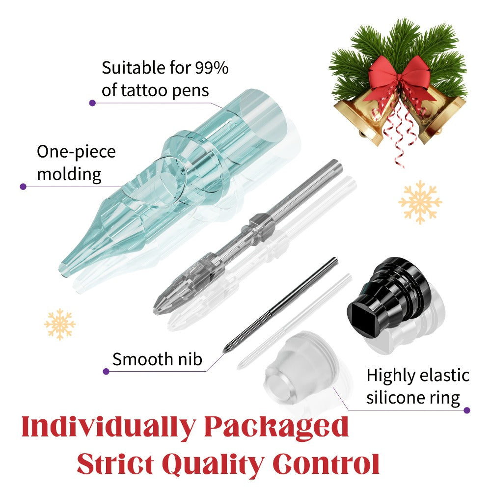 Tattoo Cartridge Needles with Neebol Label, 20-Piece #12 RL RM Mix or 50-Piece #12 RL Pack — image 15