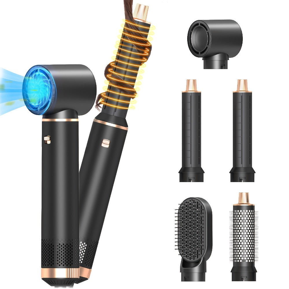 5-in-1 Hot Air Brush Negative Ion Hair Styler Blow Dryer Curler Straightener Volumizer, for Home, Travel and Salon Hair Styli